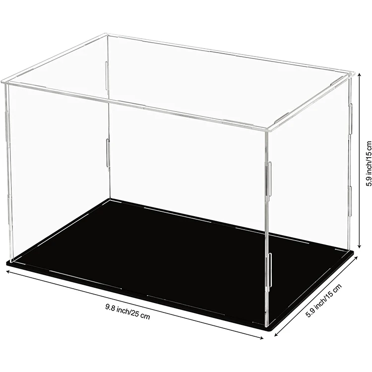 Acrylic Display Case Assemble Countertop  Acrylic Box Organizer Riser Dustproof  Protection Showcase for Action Figures Toys