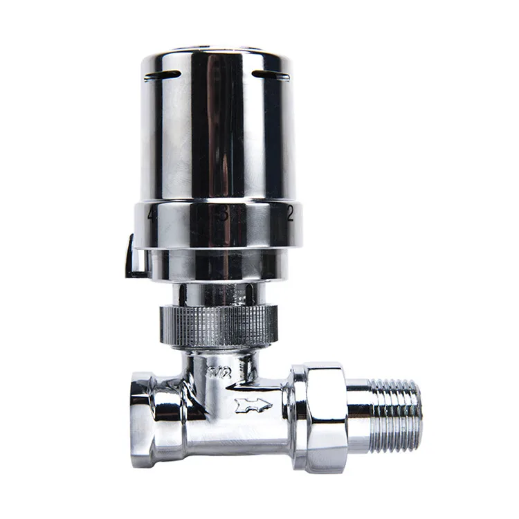 House Using Chrome Plated Thread Thermostatic Radiator Valve For Floor Heating System