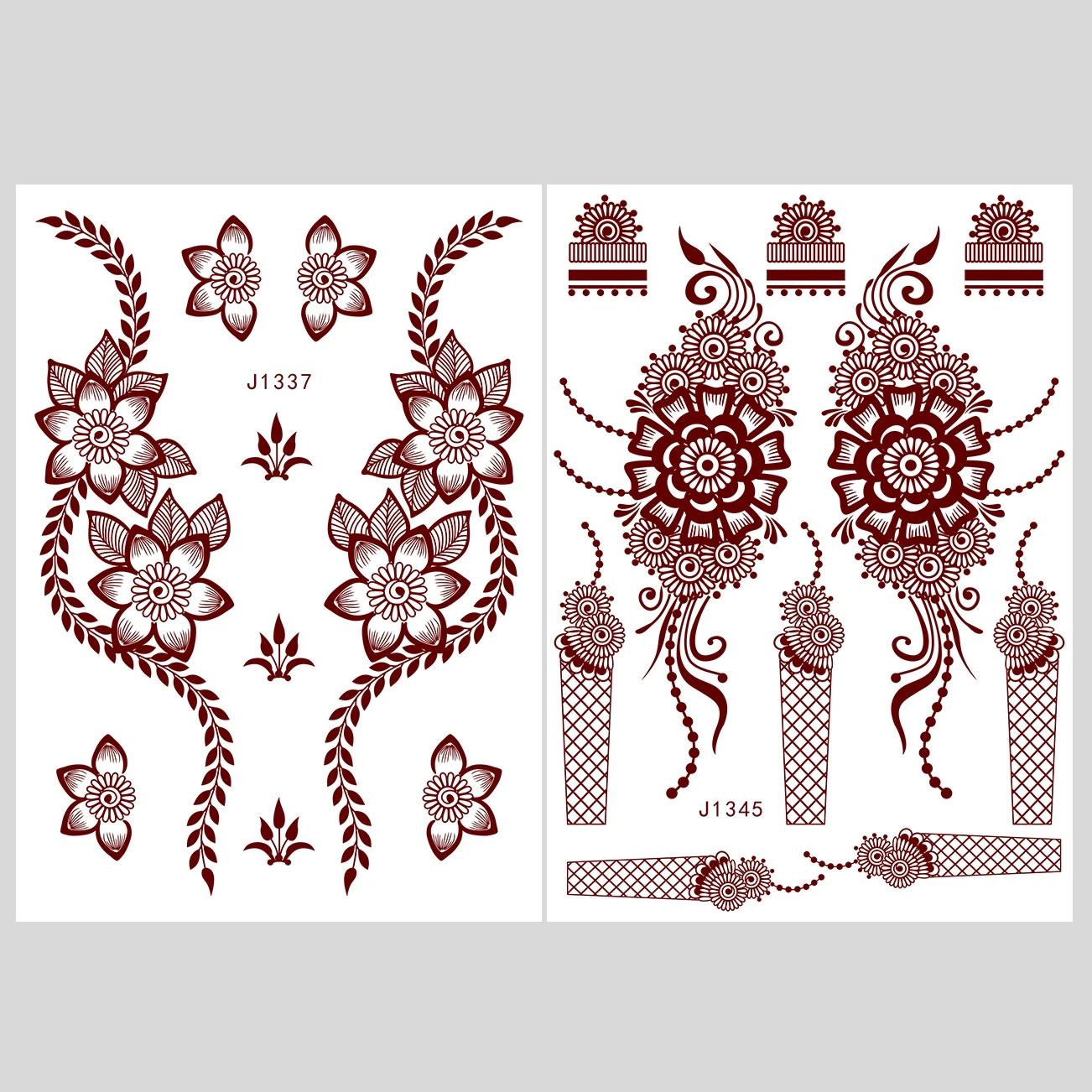 OEM Henna Tattoo Sticker White Lace Tattoo Sticker Red Tattoo Sticker Wholesale