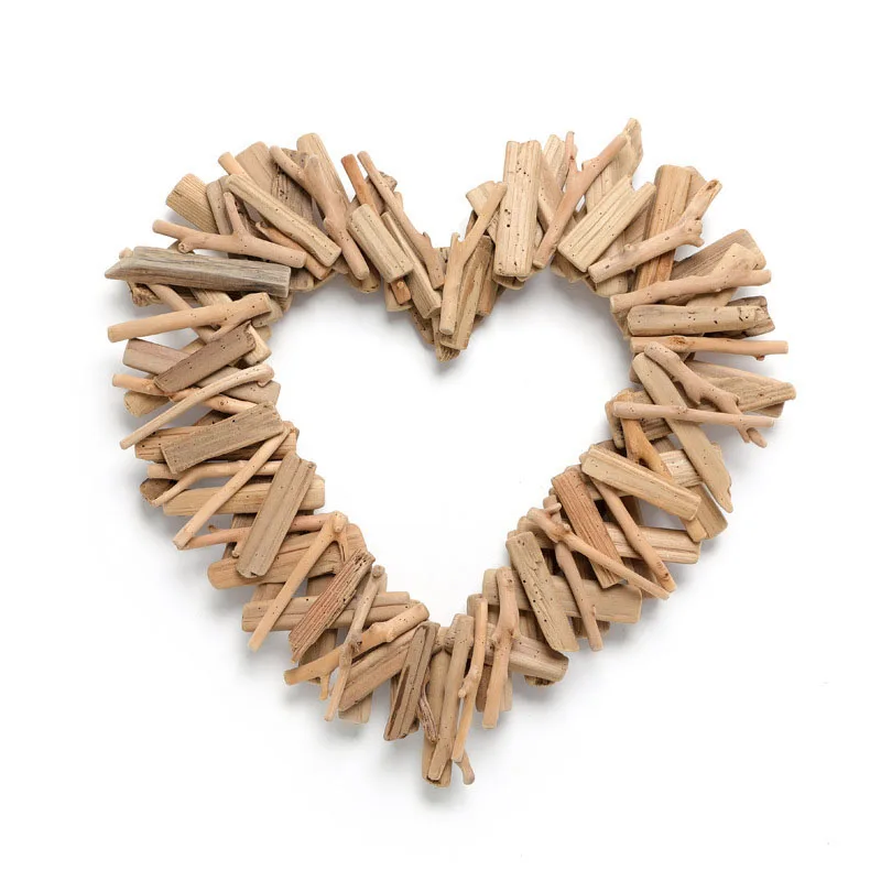 Home decoration Creative handicrafts driftwood wall art Driftwood ornaments driftwood wall decor Wooden heart shaped pendant