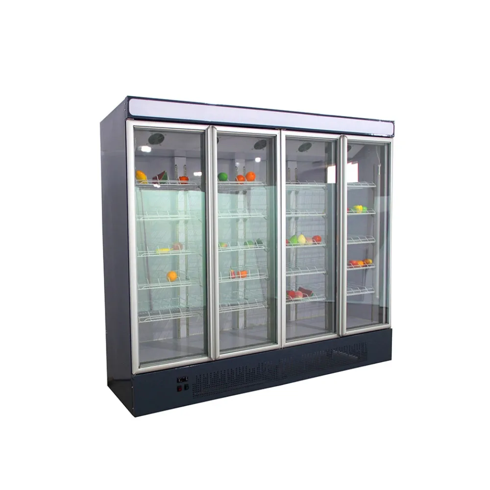 1500L Commercial Refrigerator Supermarket Fridge Visi Cooler  Beverage Upright Fridge Single Glass Door Display Showcase