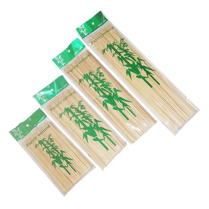 Zhuchuang Wholesale For Kabob Grilling Fruits Appetizers and Cocktails Bamboo Wooden Skewers/Stikes