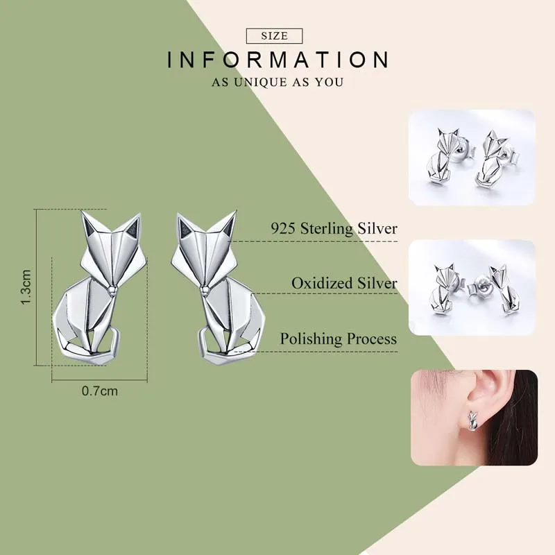Sterling Silver Animal Earrings Trendy Unisex Earrings Jewelry Wholesale