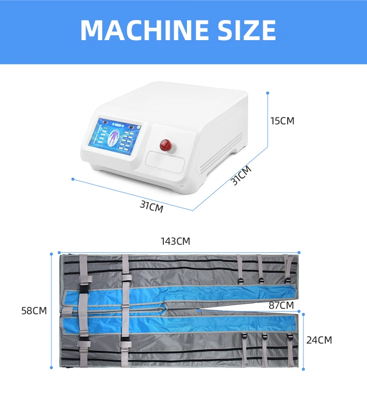 Professional equipment portable pressotherapy machine foot air pressure leg massager pressotherapy drainage
