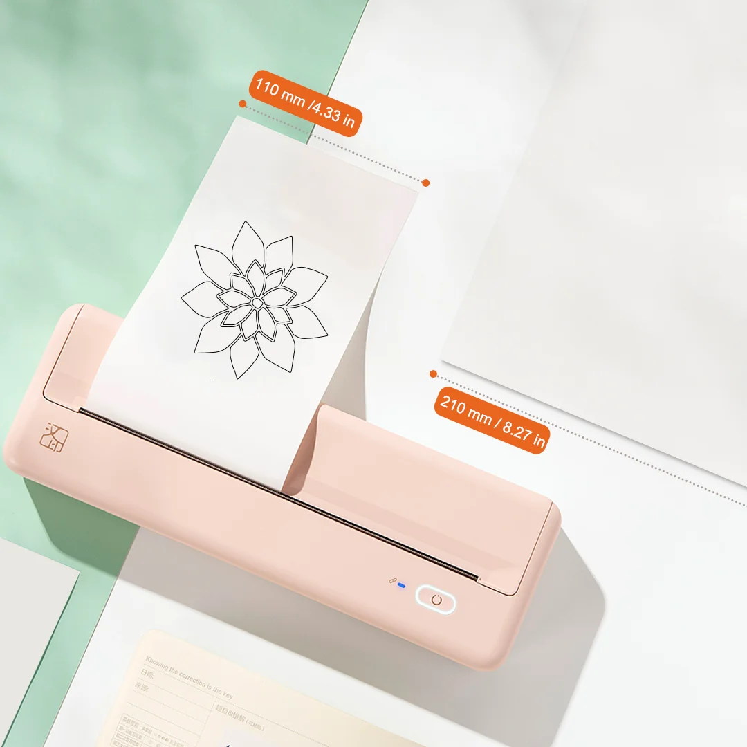 HPRT 2023 New Product Impresoras Bluetooth Inkless Handheld MT810 Support 110mm 210mm Size Thermal Paper A4 Thermal Printer