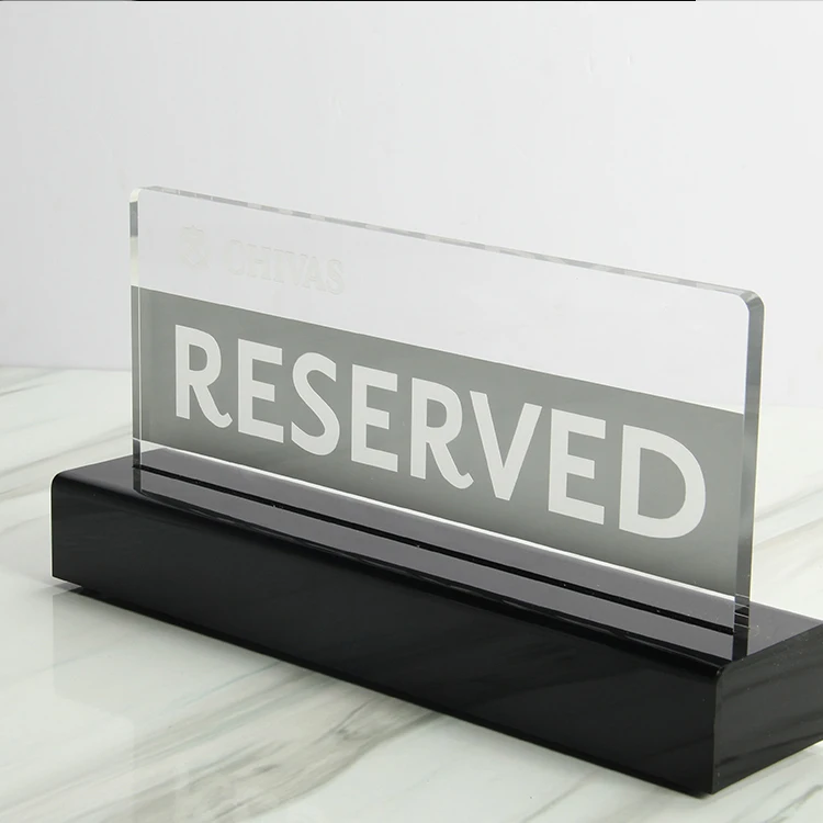Neon Light Customization Holder Acrylic Custom Factory Made Laser Engraving Lighted Hotel Reserved Restaurant ubers led sign