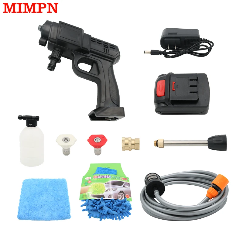 Home Wireless Portable Rechargeable 12V Car Wash Water Gun Sprayer Machine Battery Powered Pressure Washer