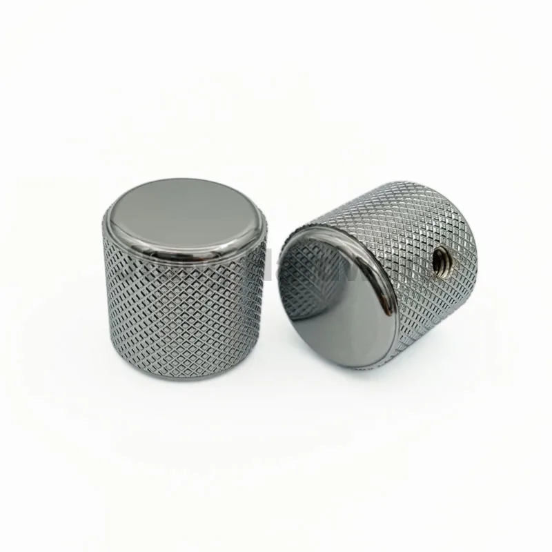 High Quality Chrome Plated Knurled Solid Aluminum Metal Electric Guitar Audio Control Knobs