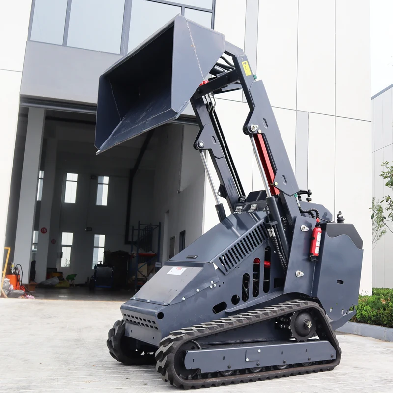 Hot Sell Wheel Mini Skid Steer Loader Machine 0.7 Ton Telescopic Track Skid Steer Loader Machine Earth-moving Skid Steer Loader