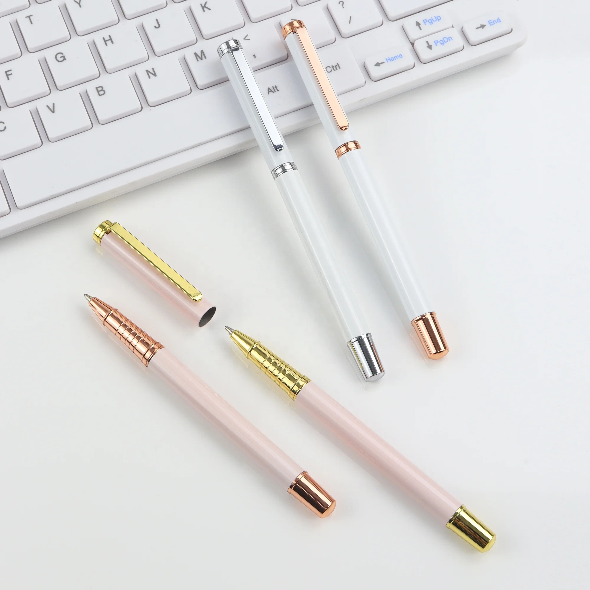 Wholesale metal pen printing logo ballpoint pen advertising gel ink stylus rollerball pen