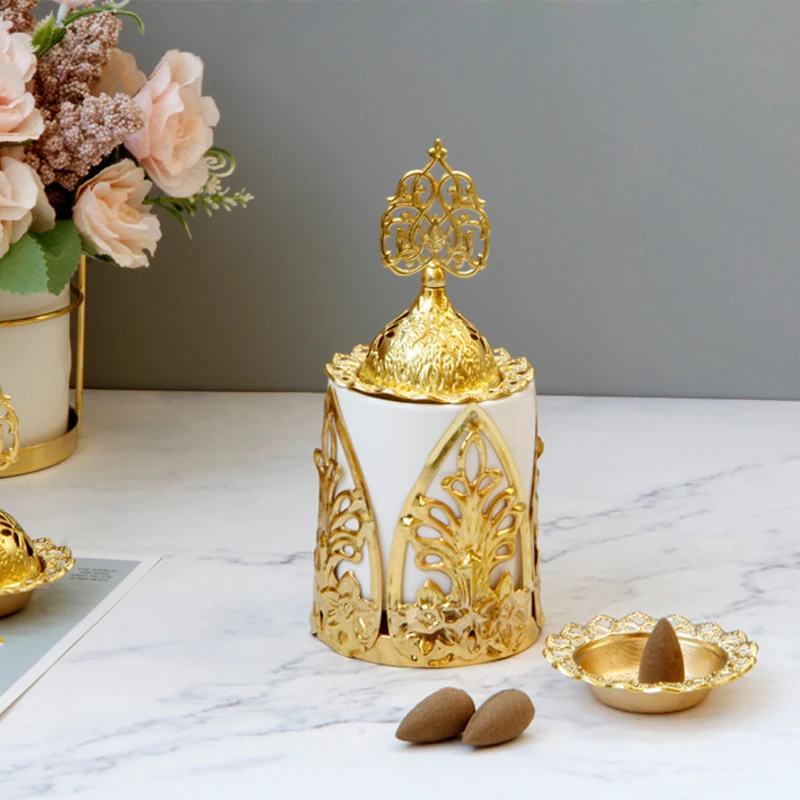 Custom Ceramic Incense Burner & Incense Holder for Cone Incense with Ash Catcher