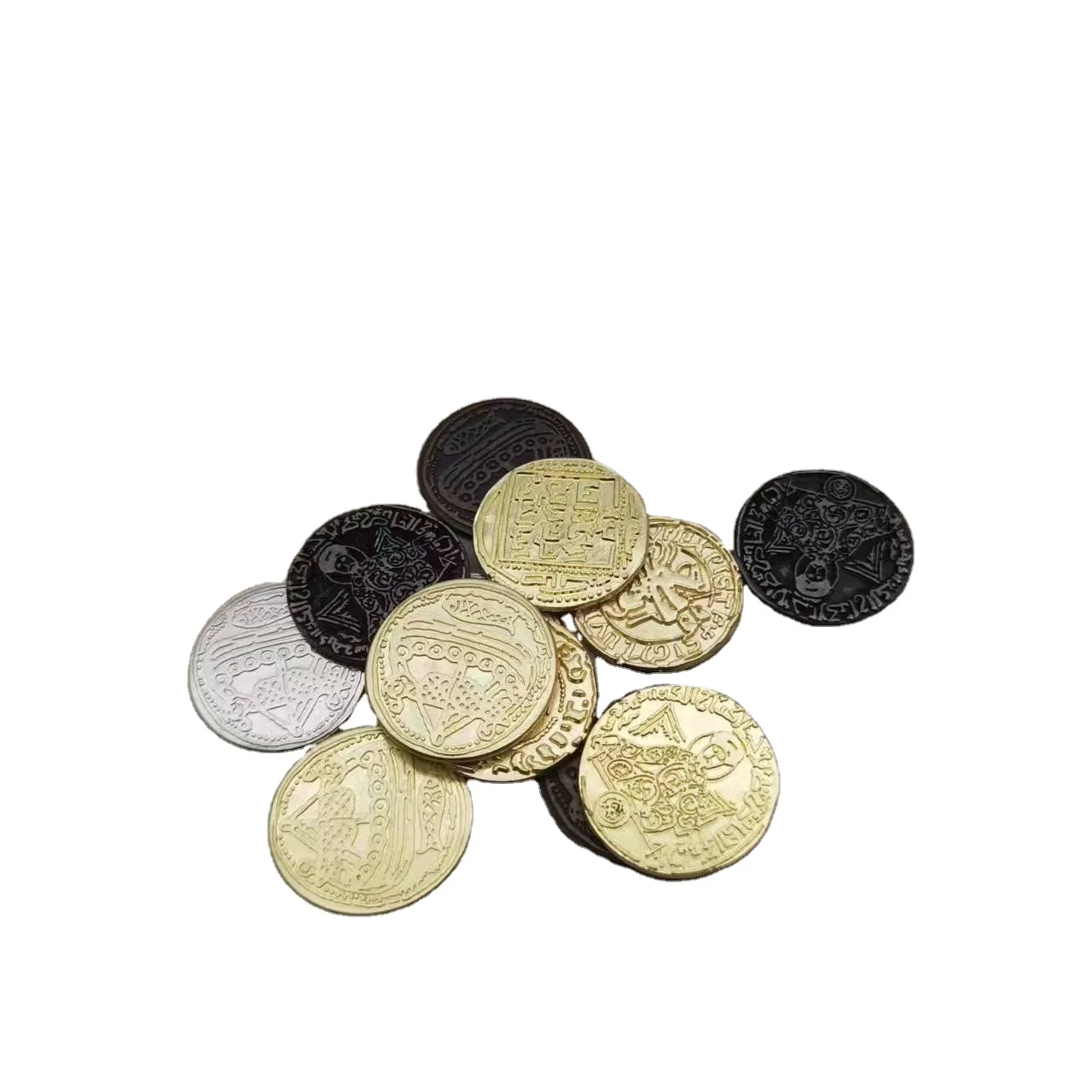 Cheaper price metal coin for game wholesale gold/silver/cooper pirate coins for game and Collection
