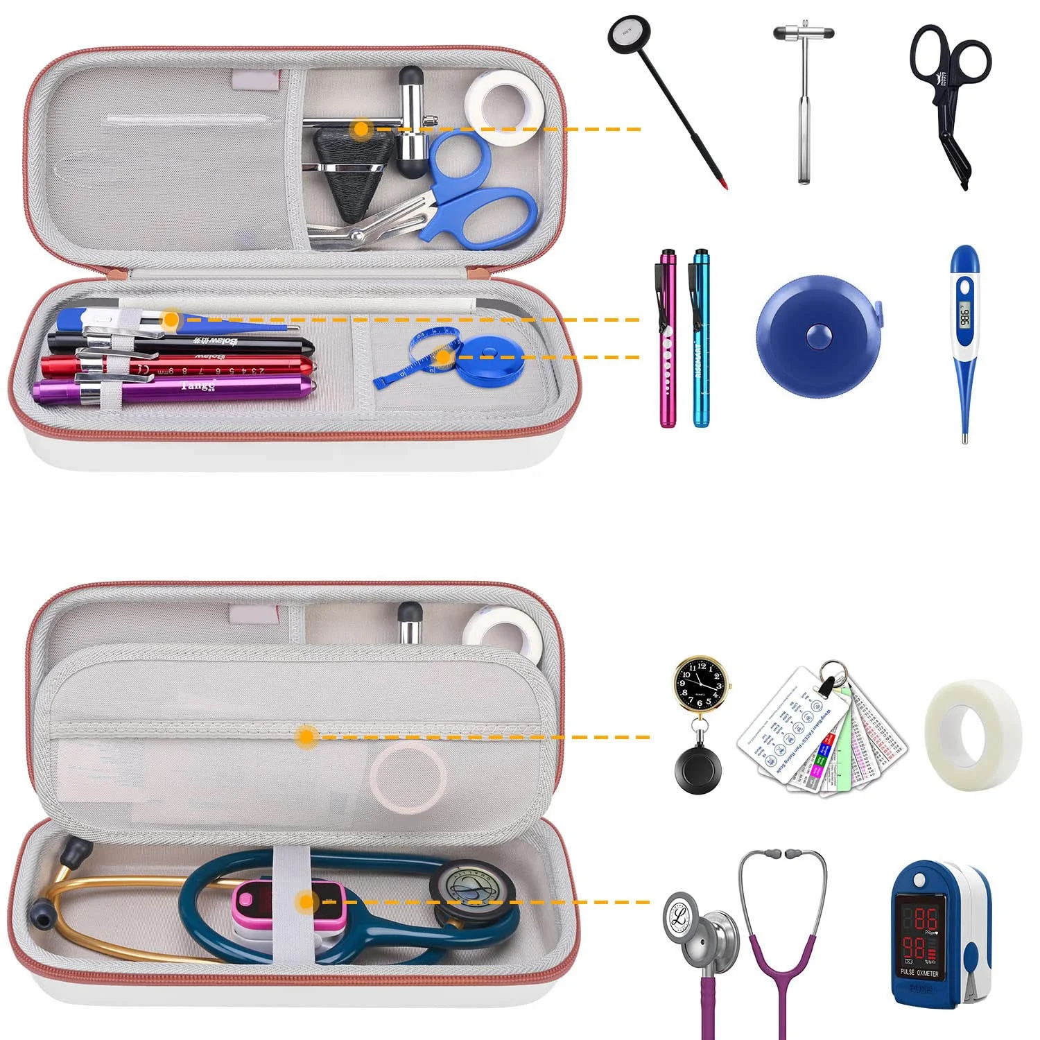 Custom Logo Protective Strong Hard Stethoscope Case for 3m Littmann Classic Eva Stethoscope Carrying Case for Medical Bag