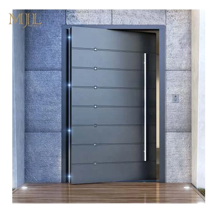 Italian aluminium design entrance door residential quality fireproofing hinge pivot door