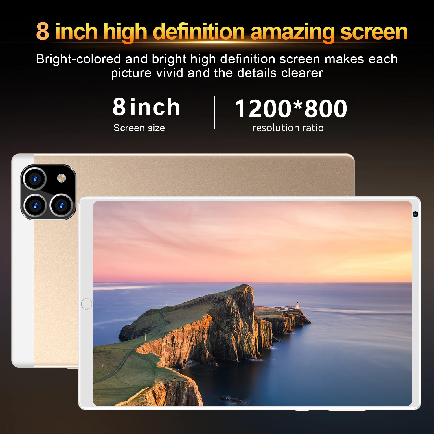 Manufacture cheap price 8 inch Android tablet dual sim slot machine all in one  android tablet PC