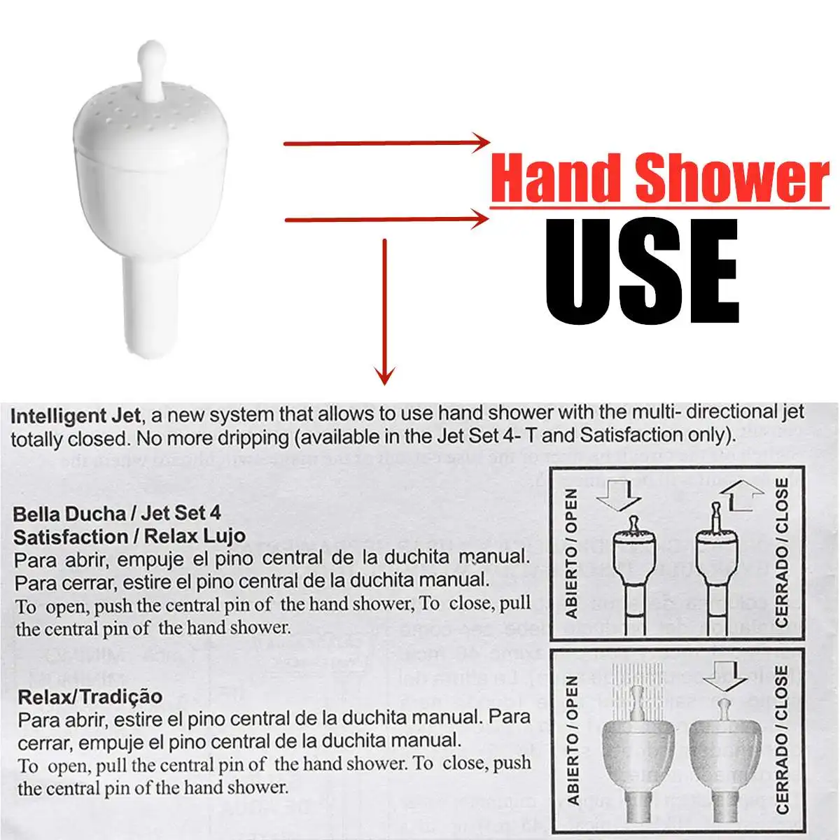 5400W 110V/220V Electric Shower Head Instant Water Heater Adjustable Temperature Bath Shower Heater with 2m Hose Bathroom Heater