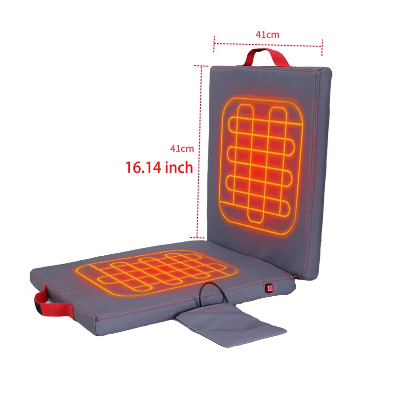 USB Electric Portable Heated Seat Cushion Pad Waterproof Heating Cover with 3 Temperature Foam Filled for Home or Office Chair