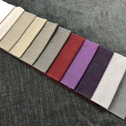 400GSM 70% cotton 30% linen blend woven plain solid color printed cotton linen fabric thick sofa fabric