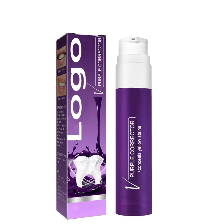 Purple Toothpaste Dental Bright Effectively Whiten Teeth Whitening V34 Colour Corrector Toothpaste
