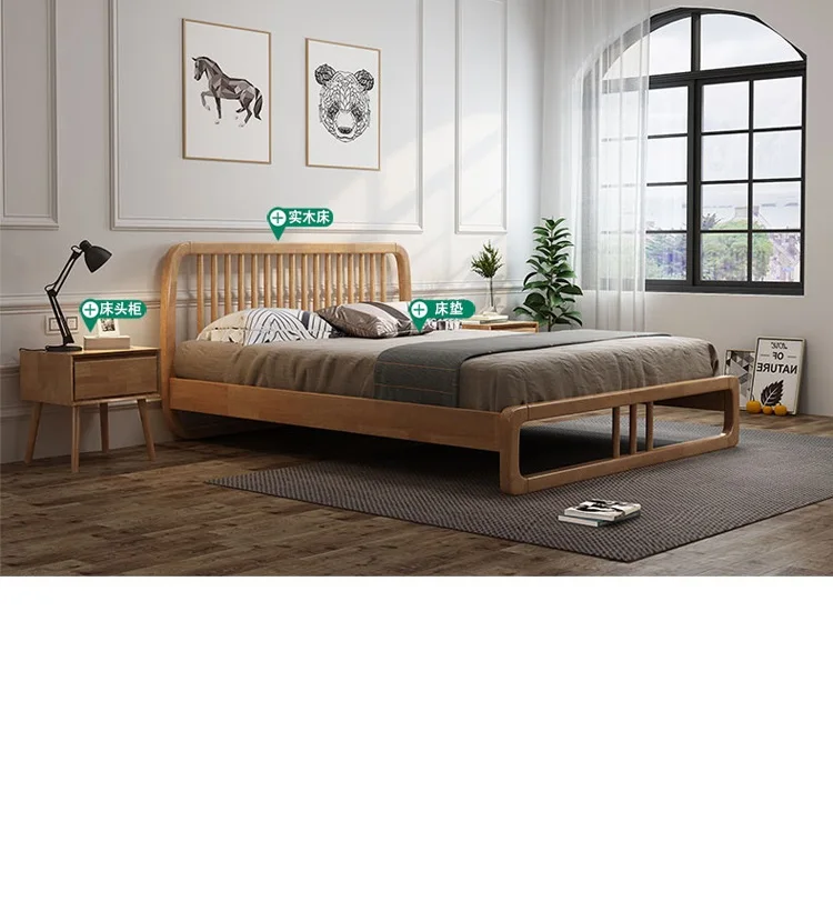 Специальная горячая продажа рама королевского размера из цельного дерева мебель для дома роскошная