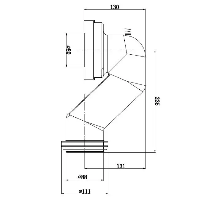 Toilet WC swan neck pan connector Bathroom Toliet WC Pan Connector P trap Bend Pan Connector