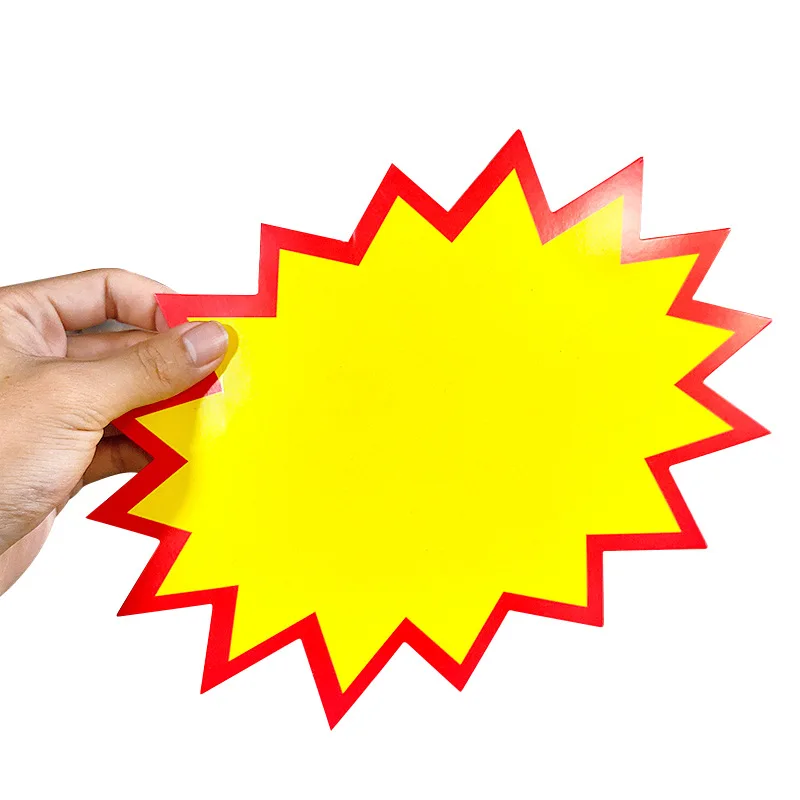 Retail Stores Price Tag Label Sticker Promotional Paper Poster Pop Poster Big Sale Card Promotion