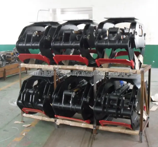 mini hydraulic excavator ATV trailer spare parts log wood  bucket grab grip gripper  for gravels