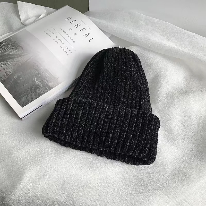 2025 new product winter manufacturer Customized blank custom beanie logo solid color warm cap winter beanie knit hat