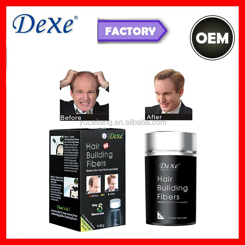 Dexe Best Price Private Label Hair Fiber Powder Fully Hair Fiber Long Lasting Natural Wholesale Fiber Hair Building original OEM