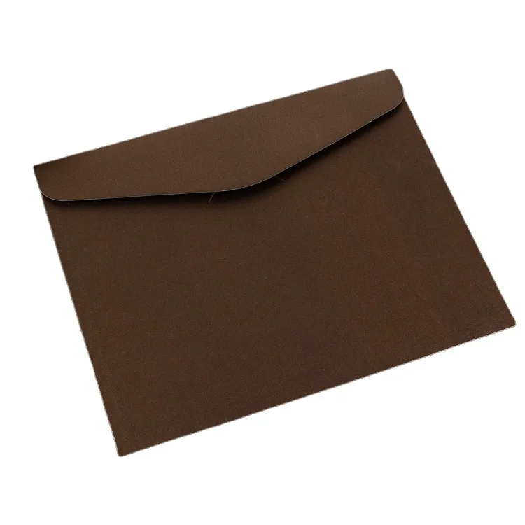 
Custom Postcard Business High End Hot Stamping Kraft Paper Envelopes For Wedding Business Greeting Card Packaging 