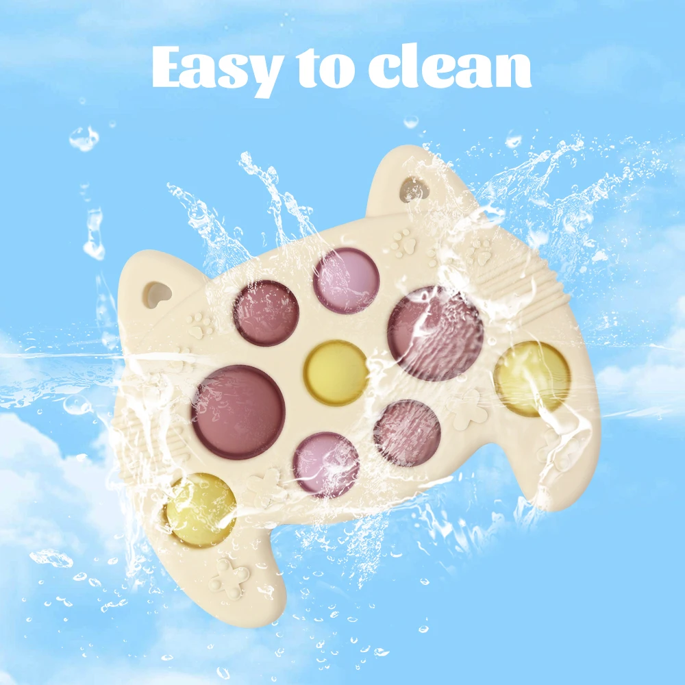 Custom Funny Cute BPA Free Kids Teething Toy Game Remote Sensory Teether Baby Silicone