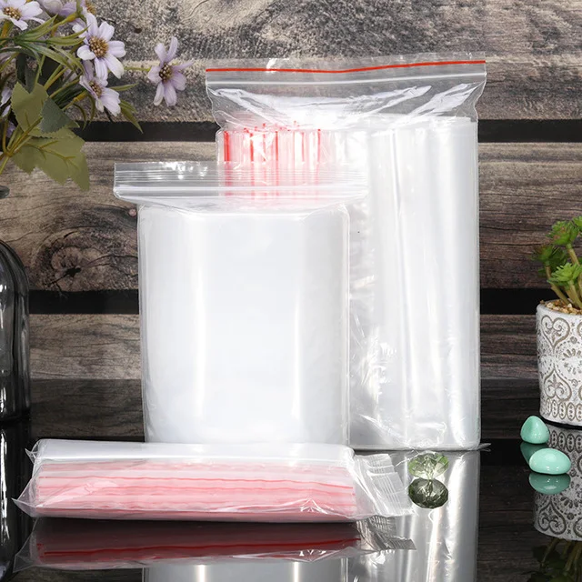Small Zip Lock Bag clear poly reclosable zip lock storage plastic bags for jewelry or candy