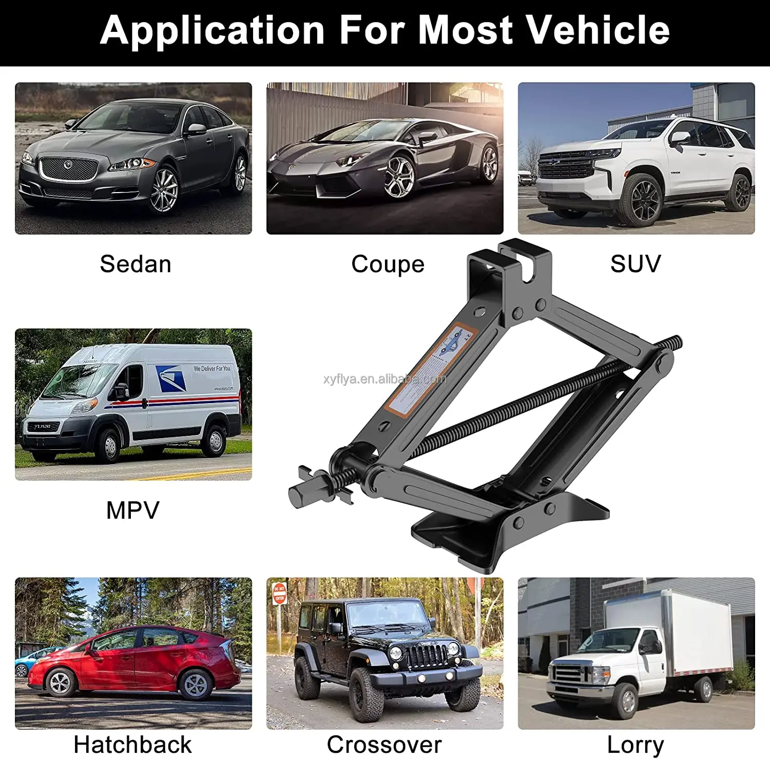 1T 2T Compact Hand Crank Car Jack Kit Auto Repair Tools Mini Jack Scissor Jack for Car Auto SUV