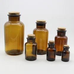 Empty 30ml 60ml 125ml 250ml 50ml 1000ml amber glass laboratory pharmacy apothecary  chemical laboratory reagent glass bottle jar