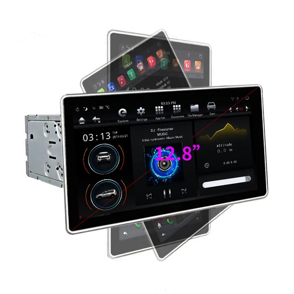  Автомобильный dvd-плеер в стиле Tesla PX6 mp3 GPS Navi для универсальных автомобилей с большим вращающимся экраном 12 8