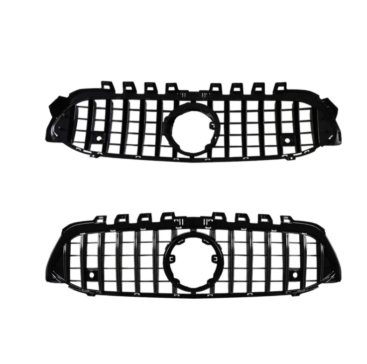 GTR Type Front Bumper Grill For Mercedes Benz A Class W177 Facelift Panamericana Hood Grille  2019-2021