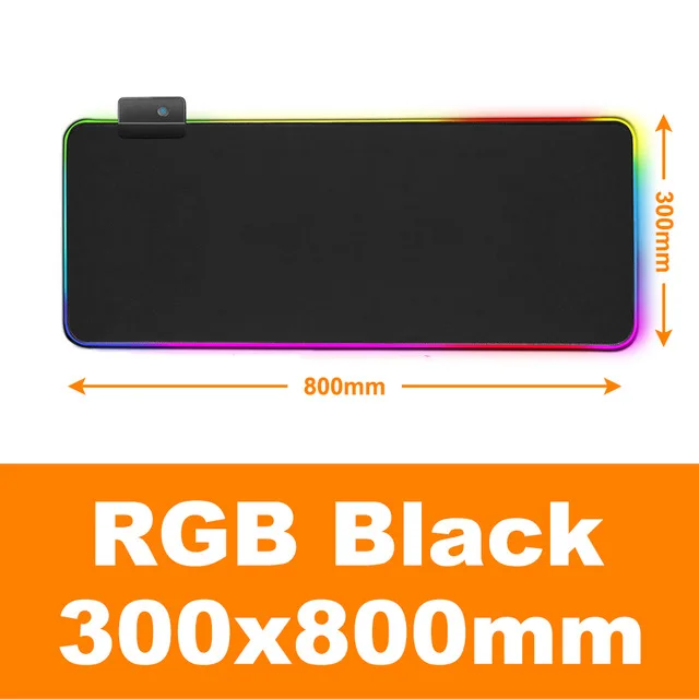  Игровой коврик для мыши RGB с пользовательским принтом большой размер XXL нескользящий базовый аниме клавиатурой 800*300