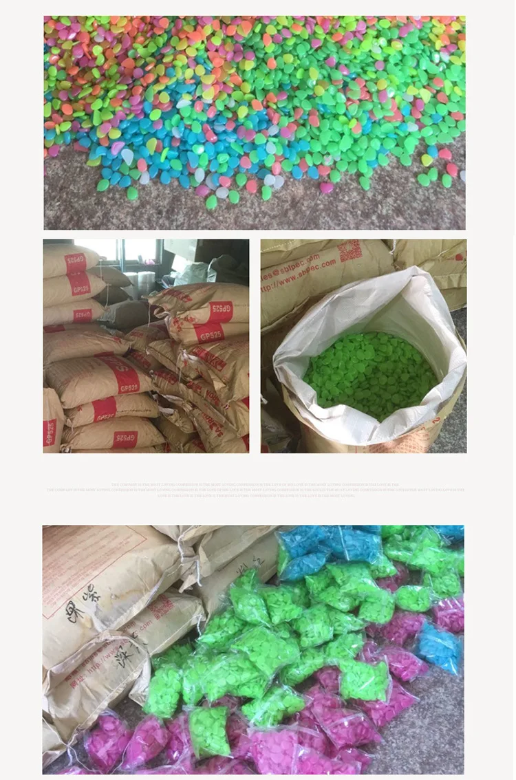 50/100pcs Artificial Colored Nightlight Stone Fish Bowl Landscaping Home Decoration Landscaping pebbles Luminescent Small Stone