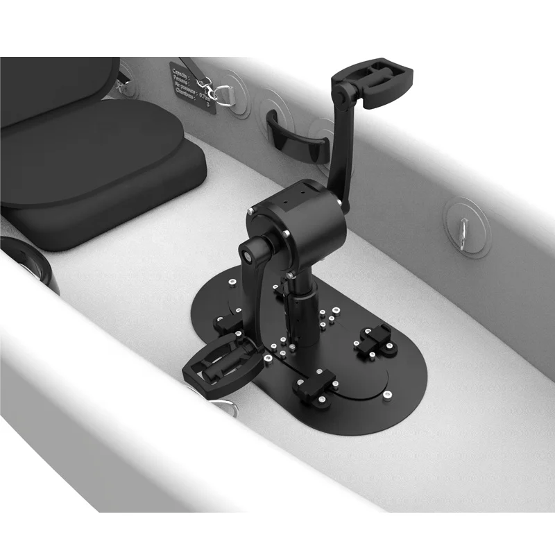 420cm foot Pedal driven fishing Drop Stitch air canoe rowing boat Inflatable Kayak