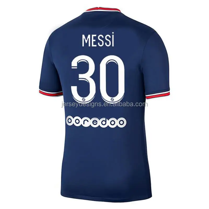 Новый сезон 2021 футболки с Месси по индивидуальному заказу Neymar Mbappe высококачественные женские и мужские №