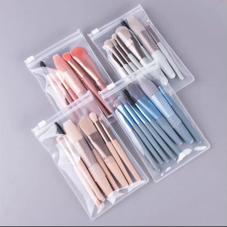 Wholesale 8Pcs Cosmetic tool with PU Bag Makeup Brushes Set