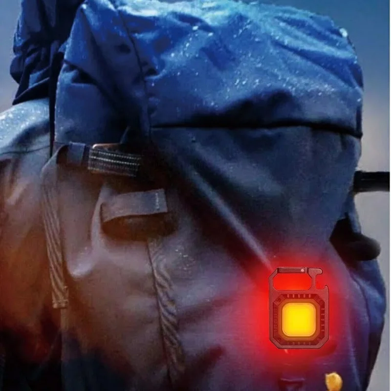 Hot Sale USB Type-c Rechargeable Mini Pocket Keychain Light Torch Portable Key Chain Flashlight For Gift Promotion