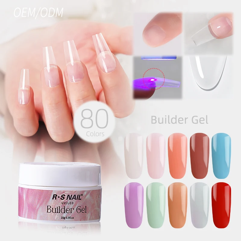 R S Nail UV Extension Gel Hard Gel Beauty Salon Hema Free High Quality Nails Suppliers No Heat Builder Nail Gel