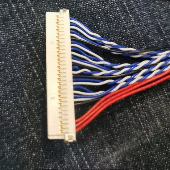 DF19- 30pin двойной 8 бит ЖК-кабель низковольтной дифференциальной передачи сигналов из-за цветопередачи монитора панель контроллер борад Кабель 250