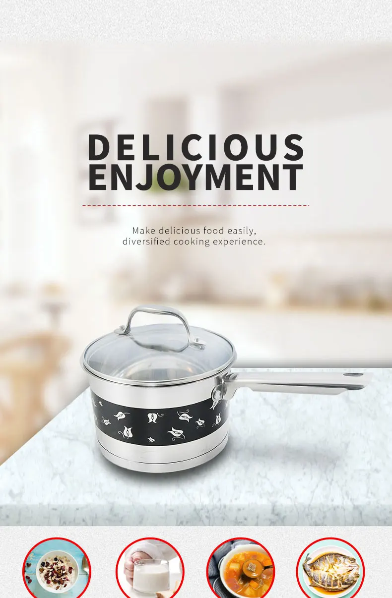 Cheap Wholesale Kitchen Utensils Induction Kitchen Cooking Set Stainless Steel  Camping Cookware Set with Induction Bottom