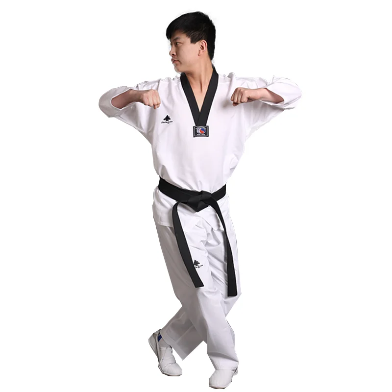 Made in China the quality is good and the price is cheap Martial arts clothes taekwondo master dobok taekwondo dobok wtf approve