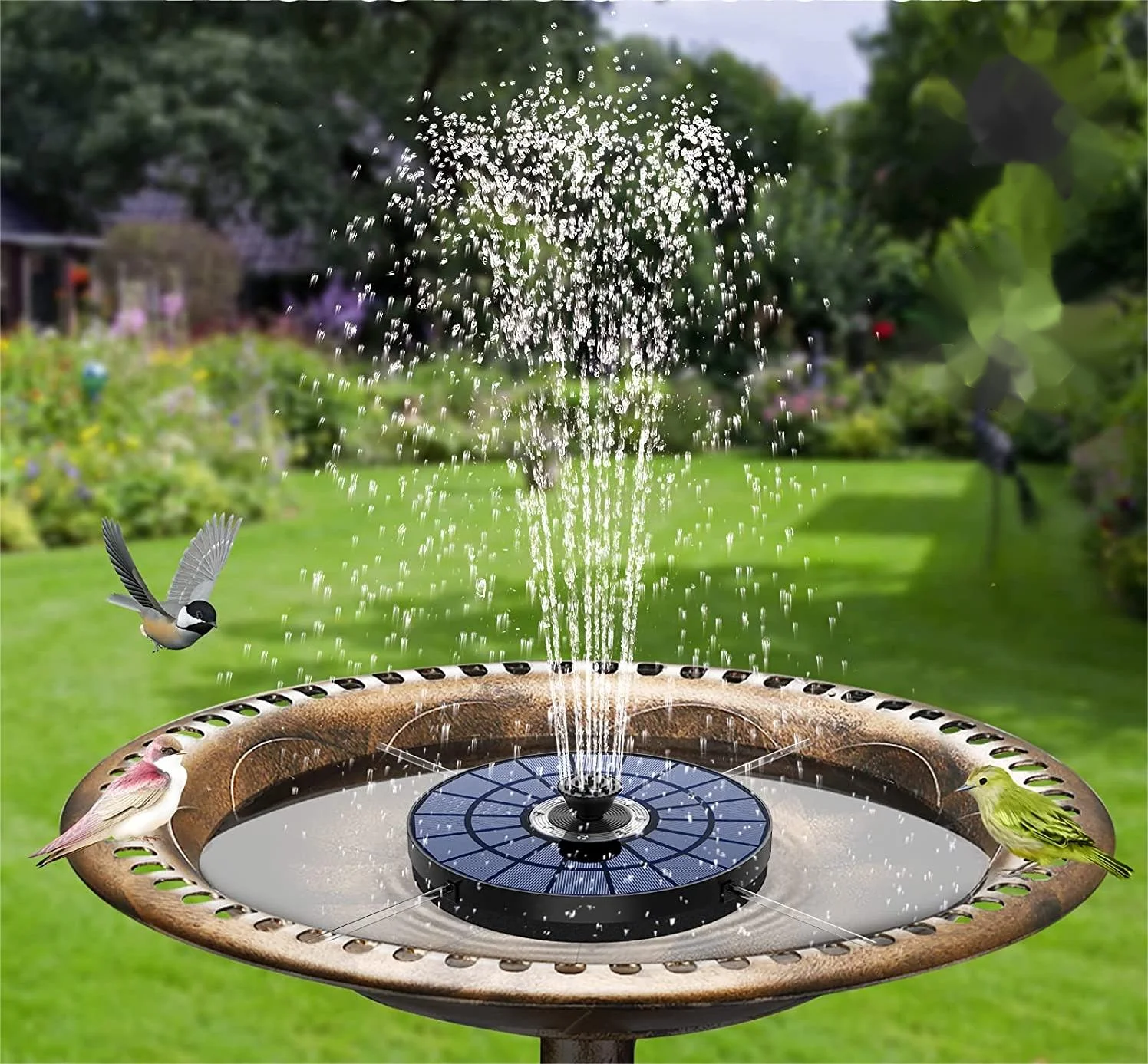 Outdoor Swimming Pool RGB Fountain Home Decorative Indoor Waterfall Wall Solar Water Garden Fountain