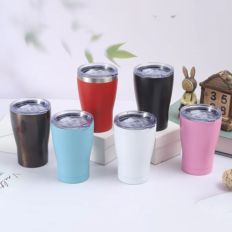 Custom logo 12 oz double wall stainless steel coffee tumbler 12 oz kids milk mug