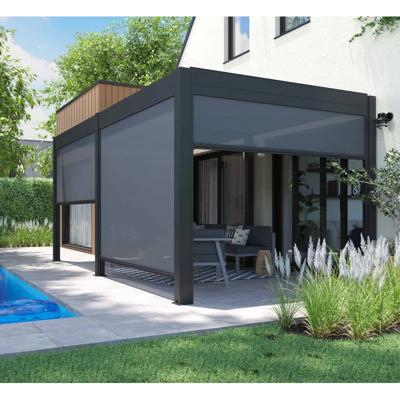 Modern Garden Waterproof Aluminium Gazebos Pergola Roof Kits Outdoor Aluminum Pergola Patio Furniture