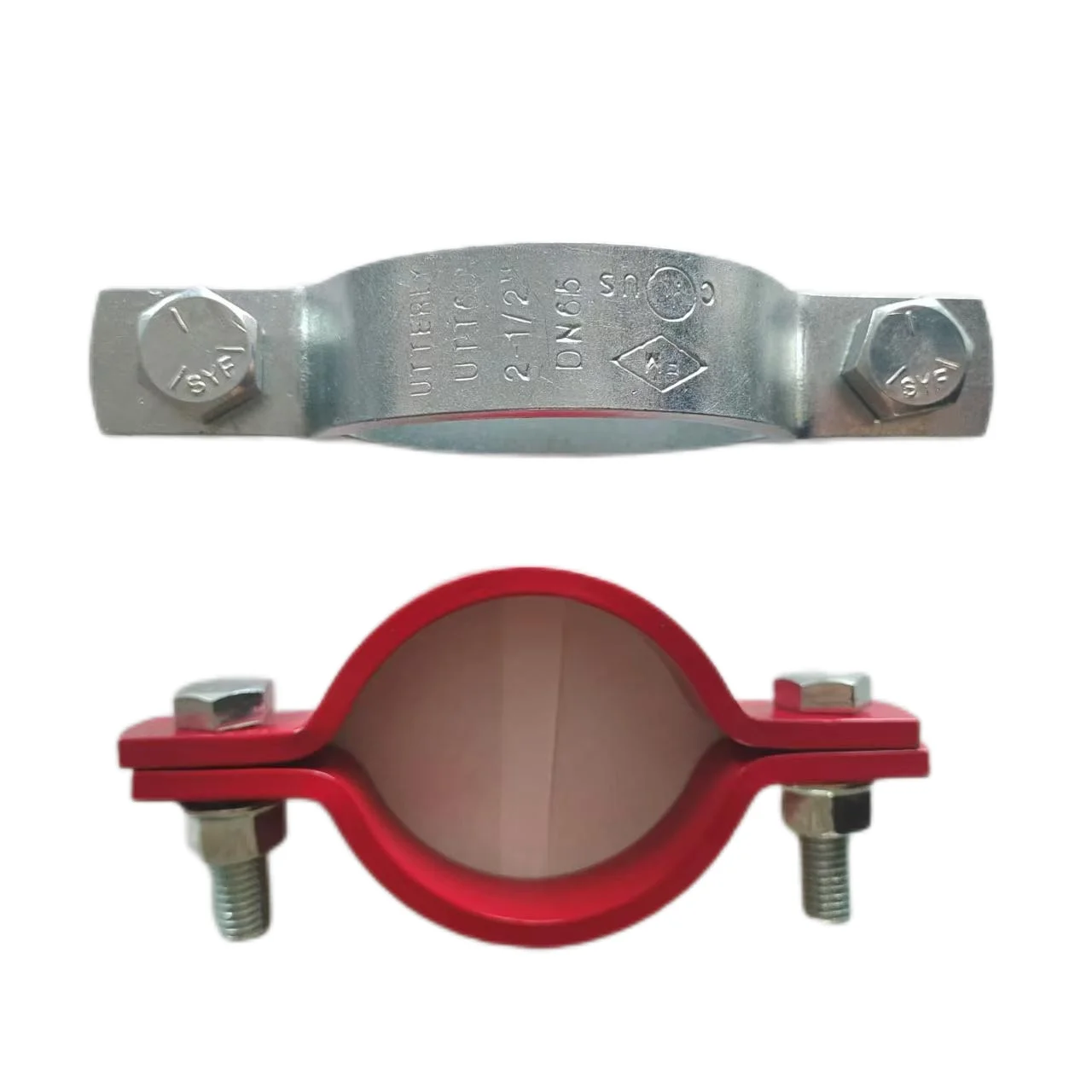 UTT60 Carbon Steel Standard Pipe Clamp with Laser Cutting Zinc Galvanizing for Seismic Stabilizer Bracket UL FM Certification
